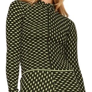 Stylish Black and Green Women's Sweater